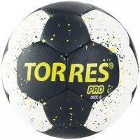 Мяч гандбольный TORRES PRO, H32162, размер 2, ПУ, 4 подкладочных слоя, гибридная сшивка, черный-белый-желтый