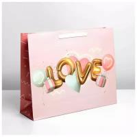 Пакет ламинированный «С любовью», L 40 × 31 × 11,5 см