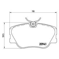 Дисковые тормозные колодки передние TRIALLI PF 4267 для Mercedes-Benz E-class (4 шт.)