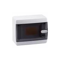 Распределительный шкаф OptiBox P, 6 мод, IP41, навесной, пластик, прозрачная черная дверь | код. 145774 | КЭАЗ ( 1шт. )