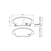 Колодки тормозные дисковые | перед | Brembo P28023