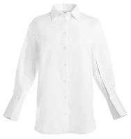 Блузка женская MINAKU: Casual Collection, цвет белый, размер 52