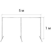 Стойка пресс волл для баннера (П-образная) 1 м. / 5 м. GOZHY