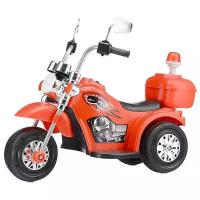 Электромотоцикл детский, звук мотора, звук сирены, свет фар. R0001 (цвет красный)
