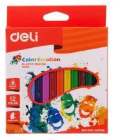 Deli Восковые мелки трехгранные Color Emotion, 12 цветов разноцветный