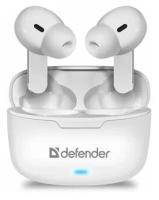 Наушники с микрофоном (гарнитура) DEFENDER TWINS 903, комплект 5 шт Bluetooth, беспроводные, белые, 63903