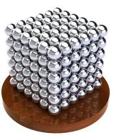 Антистресс игрушка/Неокуб Neocube куб из 216 магнитных шариков 6мм (серебристый)