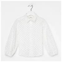 Рубашка детская MINAKU: Cotton collection цвет белый, рост 104 7576070