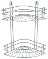 Полка для ванной 2-ярусная угловая