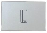 Abb NIE Механизм карточного (54 мм) выключателя с накладкой, 2-модульный, серия Zenit, цвет альпийск