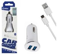 Автомобильное зарядное устройство для андроид Inkax cc13micro c 2хUSB 2,1А, White