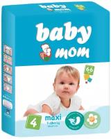 Baby Mom подгузники 4 maxi, 7-18 кг, 66 шт., белый