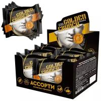 Печенье овсяное Golden Crunch Ассорти вкусов, коробка 32штуки (8 уп по 4шт)