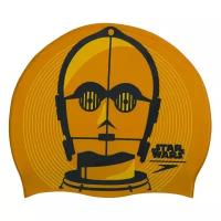 Шапочка для плавания Speedo Star Wars Slogan Print Cap 797, Цвет - золотой; Материал - Силикон 100%