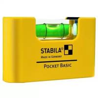 Уровень брусковый 1 глаз. Stabila Pocket Basic ST-17773 6.7 см желтый