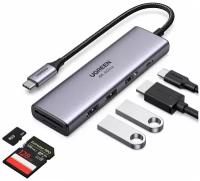Хаб USB Ugreen 2хUSB 3.0/HDMI/TF/SD/PD 60384