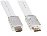 AOpen Кабель HDMI 5м AOpen ACG568F-S-5M плоский белый/серебристый