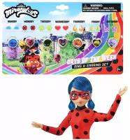 Набор колечек и сережек стикеры для девочки Miraculous Ladybug