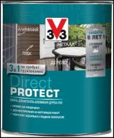 V33 DIRECT PROTECT эмаль прямо на ржавчину, защита 8 лет, полуглянцевая, коричневая (2.5 л)