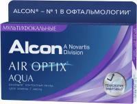 Контактные линзы Alcon Air Optix Plus HydraGlyde Multifocal, 3 шт., R 8,6, D -3,5, ADD: средняя