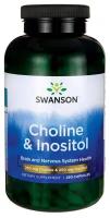 Холин и инозитол Swanson Choline & Inositol 250/250 mg - 250 капсул