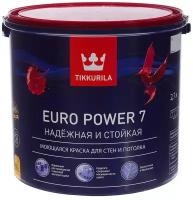 Краска для стен и потолков Tikkurila Euro Power 7 цвет белый 2.7 л