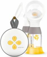 Двойной электрический молокоотсос Medela Swing Maxi - с зарядкой от USB, больше молока за меньшее время, с защитными экранами PersonalFit Flex и технологией Medela 2-Phase Expression