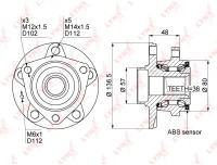 Ступица передняя в сборе (с ABS, 3 крепежных отверстия) AUDI A3(8P / V) 1.2T-2.0T 03, SKODA Octavia LYNXauto WH1119