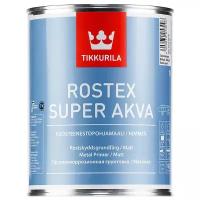 Грунтовка Tikkurila Rostex Super Akva противокоррозионная под водоразбавляемые краски, 1 л, темно-серый