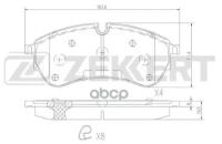 Колодки торм. диск. передн. vw crafter 30-50 ii 16- man tge (uz_ uy_) 16- Zekkert BS1842