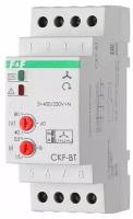 Евроавтоматика F&F Реле контроля наличия и чередования фаз CKF-BT (монтаж на DIN-рейке 35мм; микропроцессорный; регулировка порога отключения и времени отключения; контроль верхнего и нижнего значений напряжения; 3х400/230+N 2х8А 1Z 1R IP20) F&F EA04.002.004