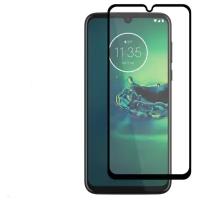 3D/5D защитное стекло MyPads для Moto G8 Plus с закругленными изогнутыми краями которое полностью закрывает экран / дисплей по краям с олеофобным покрытием