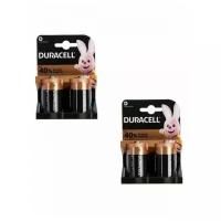 Набор из 4 батареек Duracell Basic LR20 D BL2 Alkaline 1.5V US