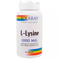 Solaray - L-Lysine 1000 мг (90 таблеток) - аминокислота л-лизин комплекс с витамином С плюс цинк для поддержки иммунитета