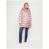 Тёплое стёганое пальто с капюшоном, цвет Розовый, размер S