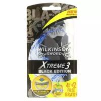 Wilkinson Sword Xtreme3 Black Edition / Бритвенный одноразовый станок (6 шт)