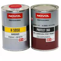 Грунт антикоррозийный эпоксидный Novol Protect 360 Anti-Corrosion Epoxy Primer серый 0,8 л. с отвердителем 0,8 л