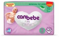 Подгузники детские / памперсы CANBEBE Размер 3, 4-9 кг, 45 шт