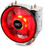 DEEPCOOL GAMMAXX300R LGA1700/1200/115X/AM5/AM4 (24шт/кор, TDP 130Вт, PWM, Red Led Fan 120mm, 3 тепл. трубки прямого контакта) RET