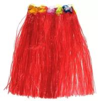 Гавайская юбка, цвет красный