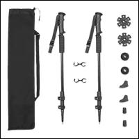 палки для скандинавской ходьбы с системой Flip-Lock (внешний замок), черные, 61-135см