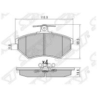 Колодки Тормозные Перед Chery Amulet A15 Sat арт. ST-A11-3501080