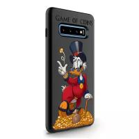 Черный силиконовый чехол MustHaveCase для Samsung Galaxy S10 Plus Богатая Утка Игра монет для Самсунг Галакси С10 Плюс Противоударный