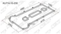 Прокладка клапанной крышки MZ LF, L3, Mazda 6 / Atenza GG / GY, Premacy CP 02-, KLF1410230 Sat KLF14-10-230