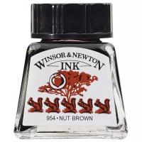 Winsor & Newton Тушь художественная, 14 мл, орехово-коричневый