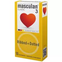 Презервативы Masculan Ribbed+ Dotted №10, с колечками и пупырышками, 10 шт