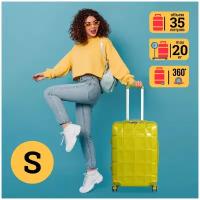 Чемодан легкий Supra Luggage STS-1007-S,spring grass из ABS-пластика, кодовый замок, 35 литров, 4 двойных колеса с поворотом на 360 градусов