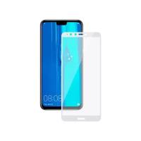 Защитное стекло 3D для Huawei Y9 2018, 0.3 мм, черная рамка, crystal, Deppa 62480