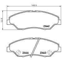 Дисковые тормозные колодки передние NISSHINBO NP6050 (4 шт.)