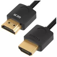 Кабель SLIM HDMI 2.0 Ultra HD 4K 60Hz 3D 18.0 Гбит/с для PS4 Xbox One Smart TV телевизора 24K GOLD (GCR-HM502), черный;желтый, 0.5м